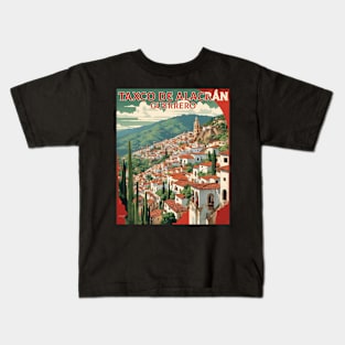 Taxco de Alarcon Guerrero Mexico Vintage Tourism Travel Kids T-Shirt